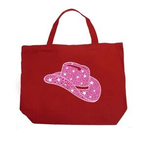 LA Pop Art Red Cowgirl Hat Tote, NWT